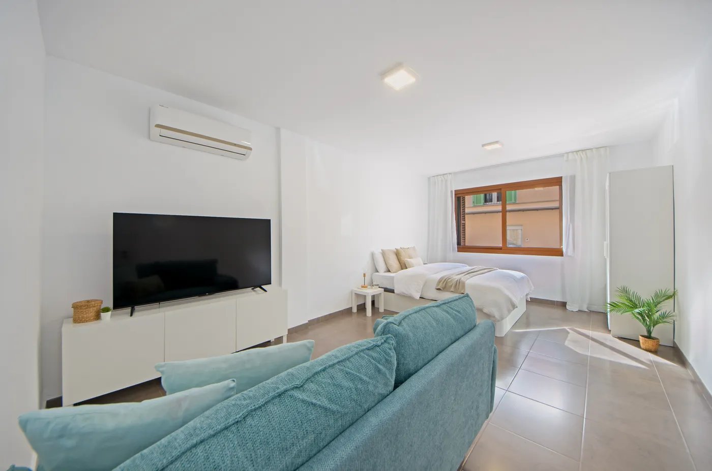 Salón común de un piso compartido en Palma